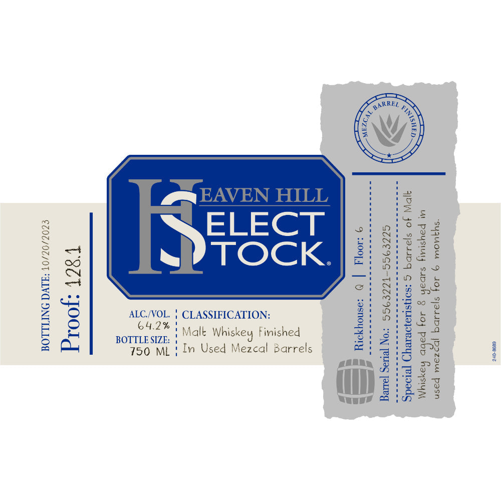 Buy Heaven Hill Select Stock Malt Whiskey Finished in Mezcal Barrels Online -Craft City
