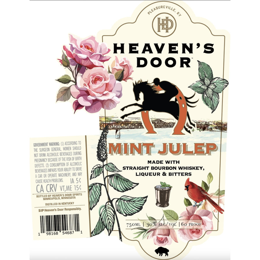 Buy Heaven’s Door Mint Julep Bottled Cocktail 750ml Online -Craft City