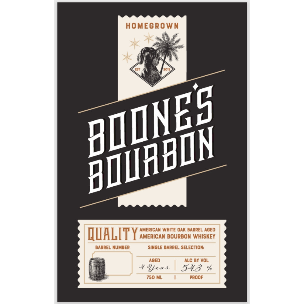 Buy Homegrown Boone's Bourbon Single Barrel Select by Tyler Boone Online -Craft City
