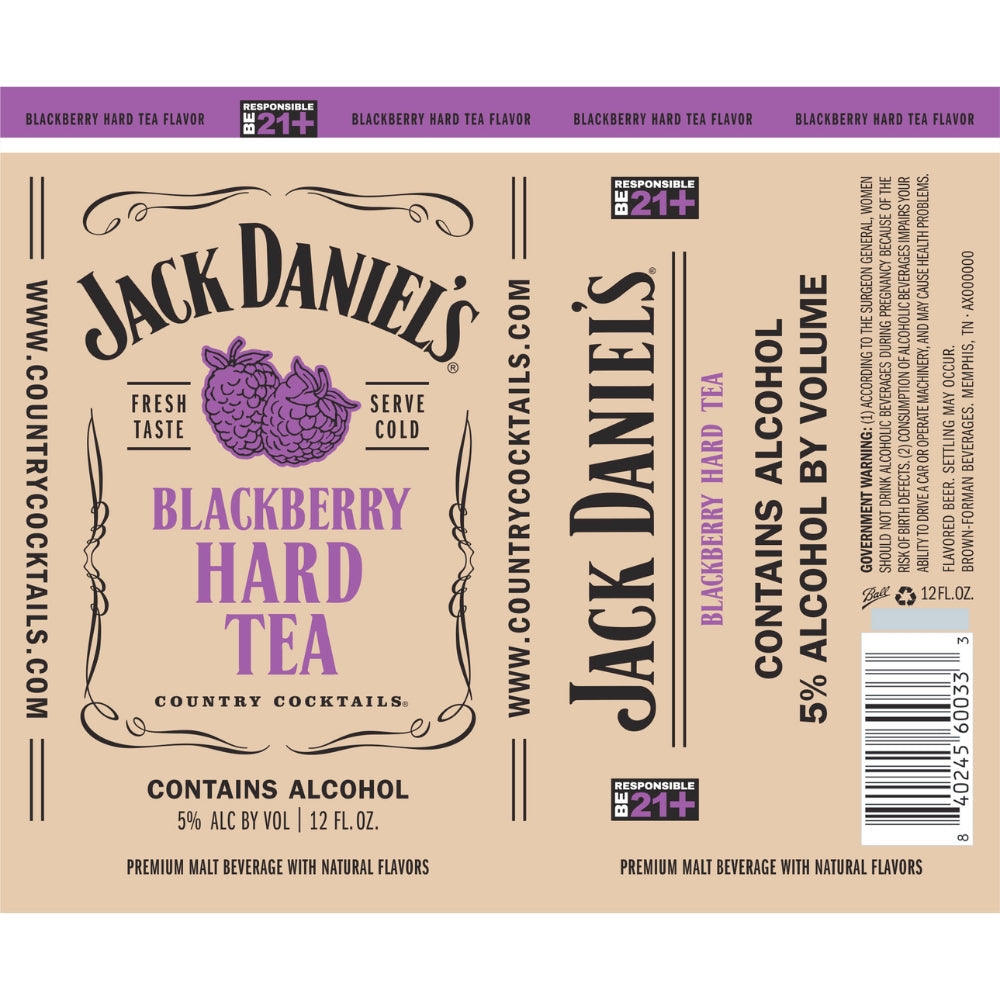 Buy Jack Daniel'•s Country Cocktails Blackberry Hard Tea Online -Craft City