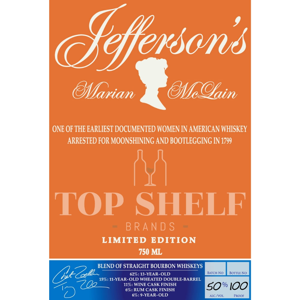 Buy Jeffersonôs Marian McLain Blended Bourbon Batch 2 Online -Craft City