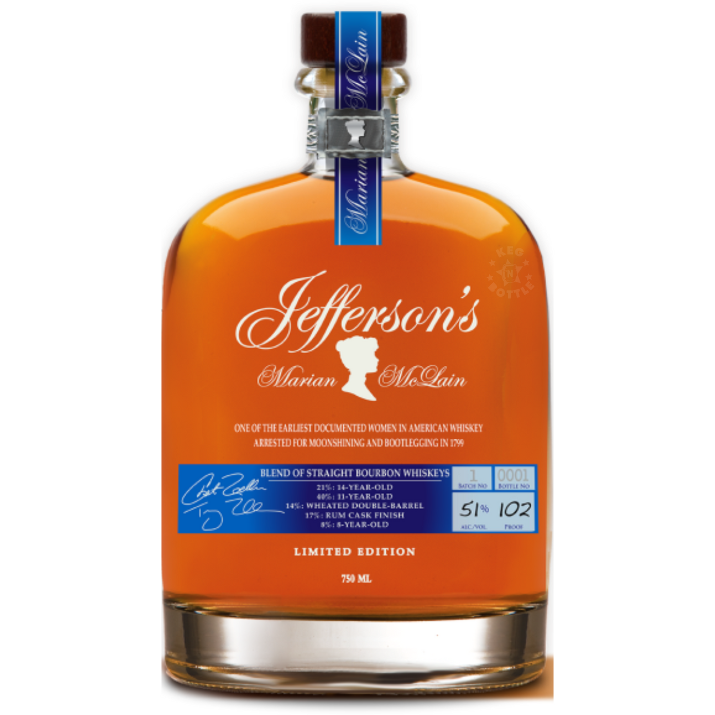 Buy Jefferson's Marian McLain Blended Bourbon Whiskey Online -Craft City