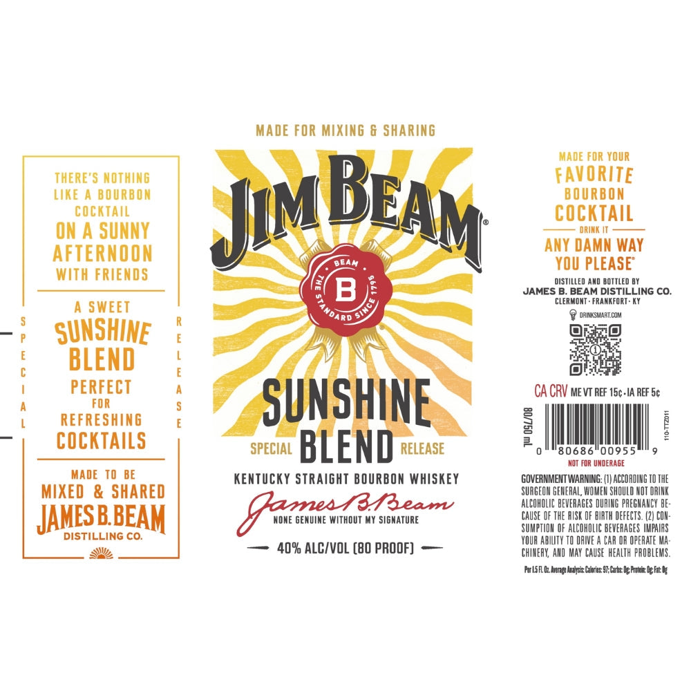 Buy Jim Beam Sunshine Blend Straight Bourbon Online -Craft City