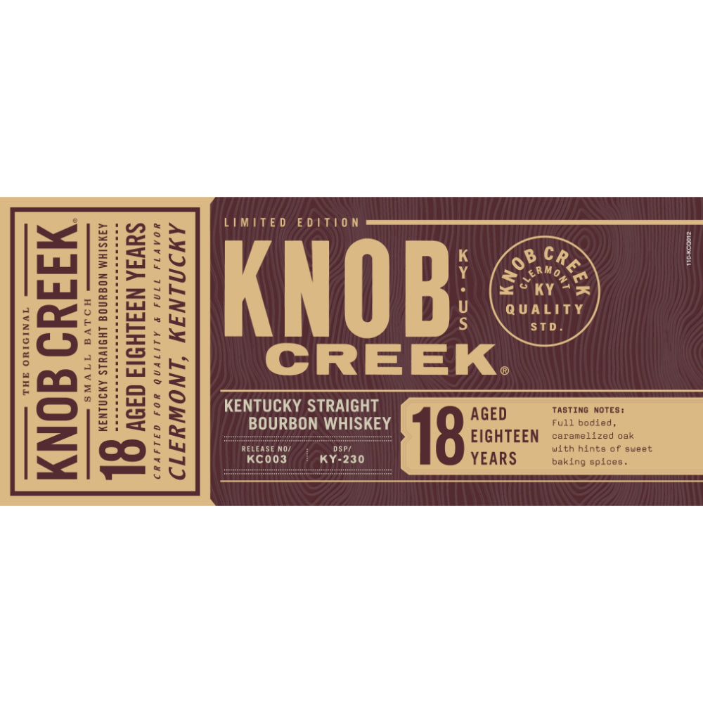 Buy Knob Creek 18 Year Old Bourbon Limited Edition Batch 003 Online -Craft City