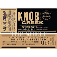 Buy Knob Creek Cask Strength Single Barrel Select Bourbon Online -Craft City