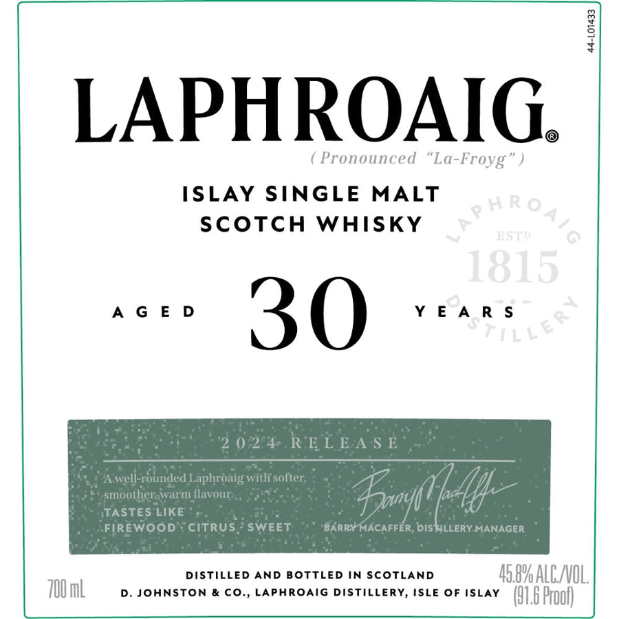 Buy Laphroaig 30 Year Old 2024 Release Online -Craft City