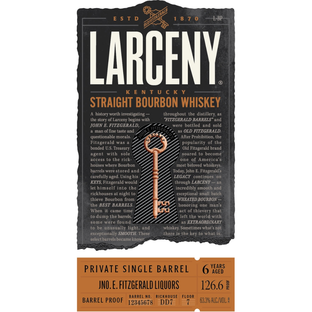 Buy Larceny Barrel Proof Private Single Barrel Straight Bourbon Online -Craft City