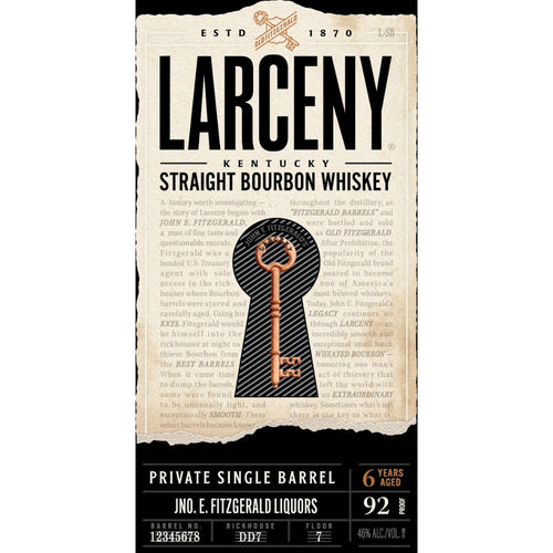 Buy Larceny Private Single Barrel Straight Bourbon Online -Craft City