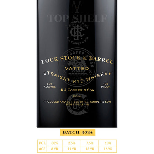 Buy Lock Stock & Barrel Vatted Straight Rye Batch 2024 Online -Craft City