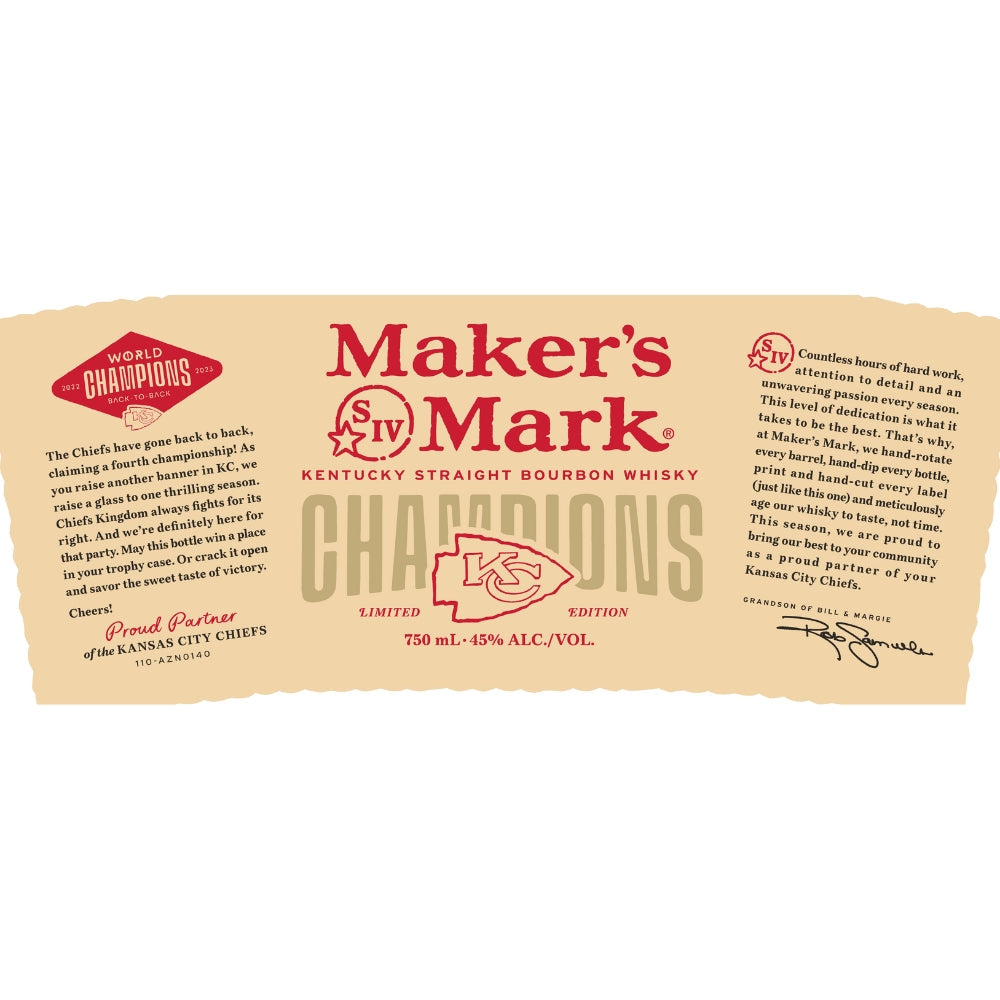 Buy Maker’s Mark Kansas City Chiefs Champions Edition Bourbon Online -Craft City