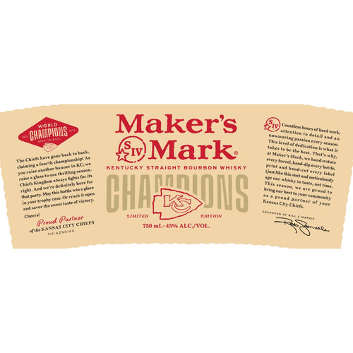 Buy Makerôs Mark Kansas City Chiefs Champions Edition Bourbon Online -Craft City
