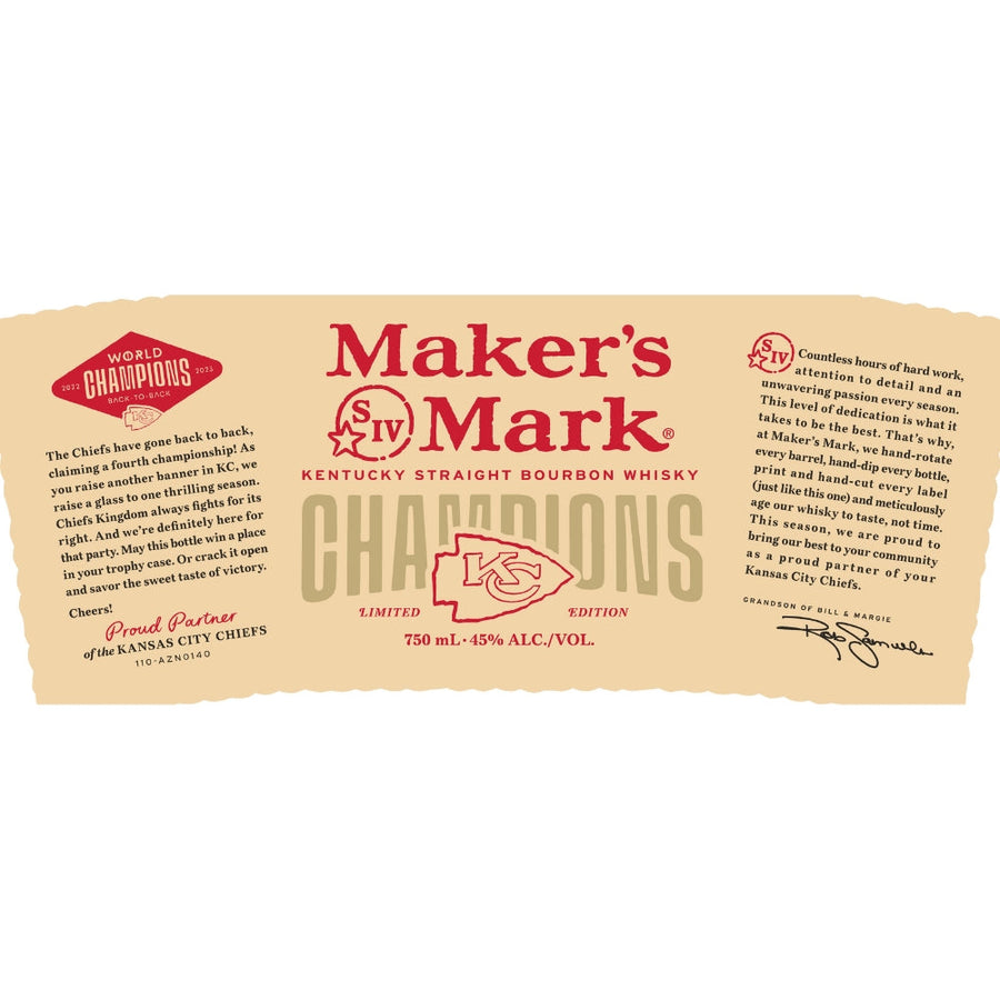 Buy Maker’s Mark Kansas City Chiefs Champions Edition Bourbon Online -Craft City