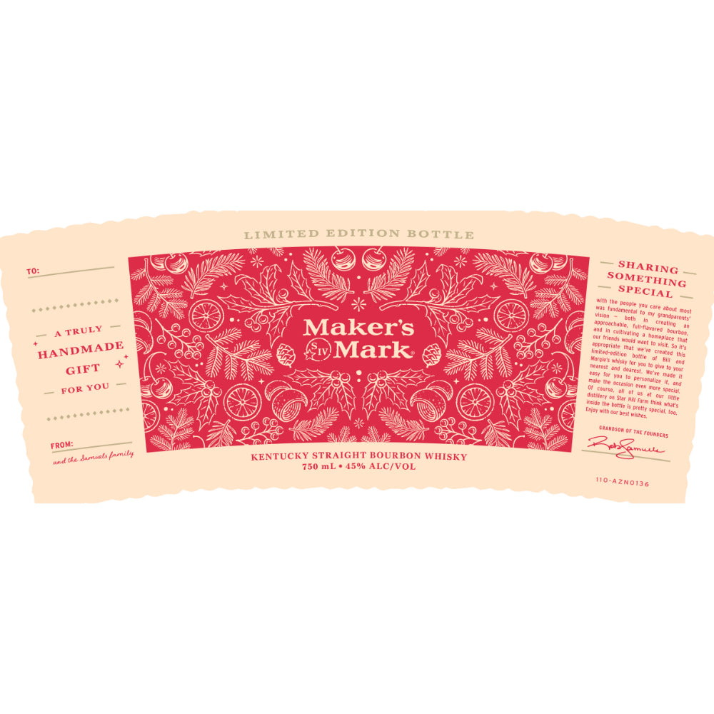 Buy Maker’s Mark Limited Edition Personalized Holiday Bottle Online -Craft City