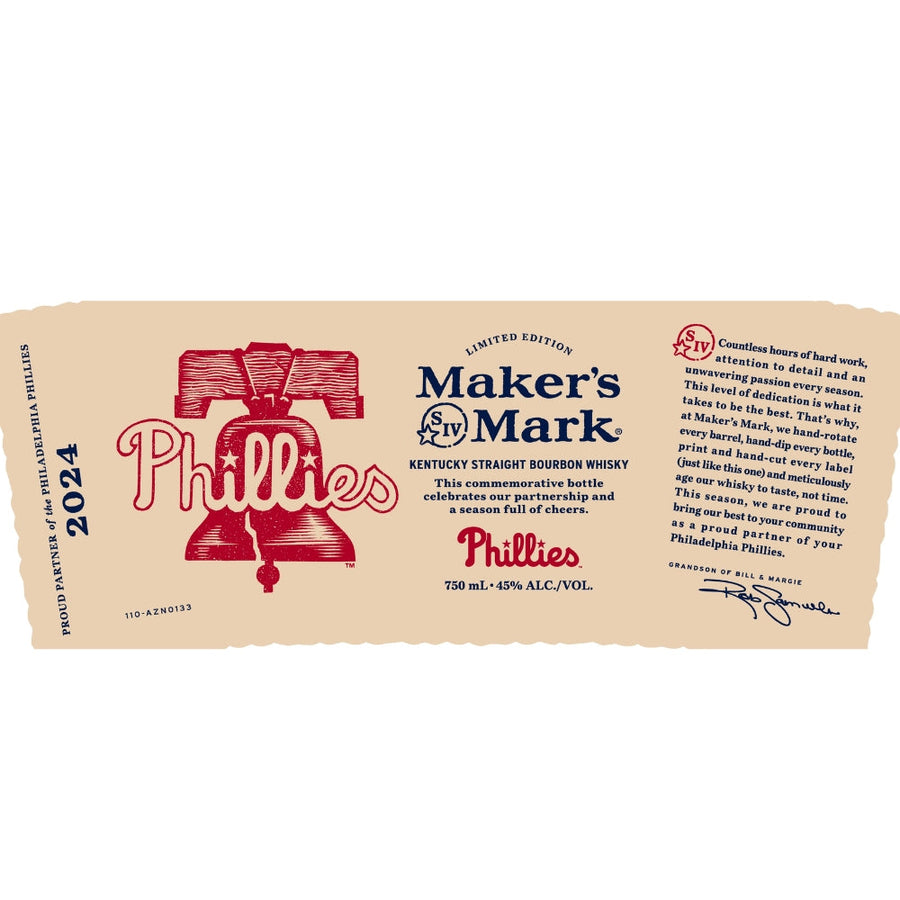 Buy Maker’s Mark Philadelphia Phillies Straight Bourbon 2024 Release Online -Craft City