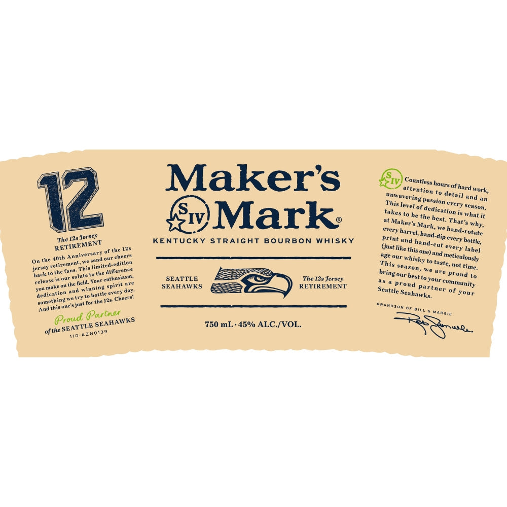 Buy Maker's Mark Seattle Seahawks 12s Jersey Limited Edition Online -Craft City