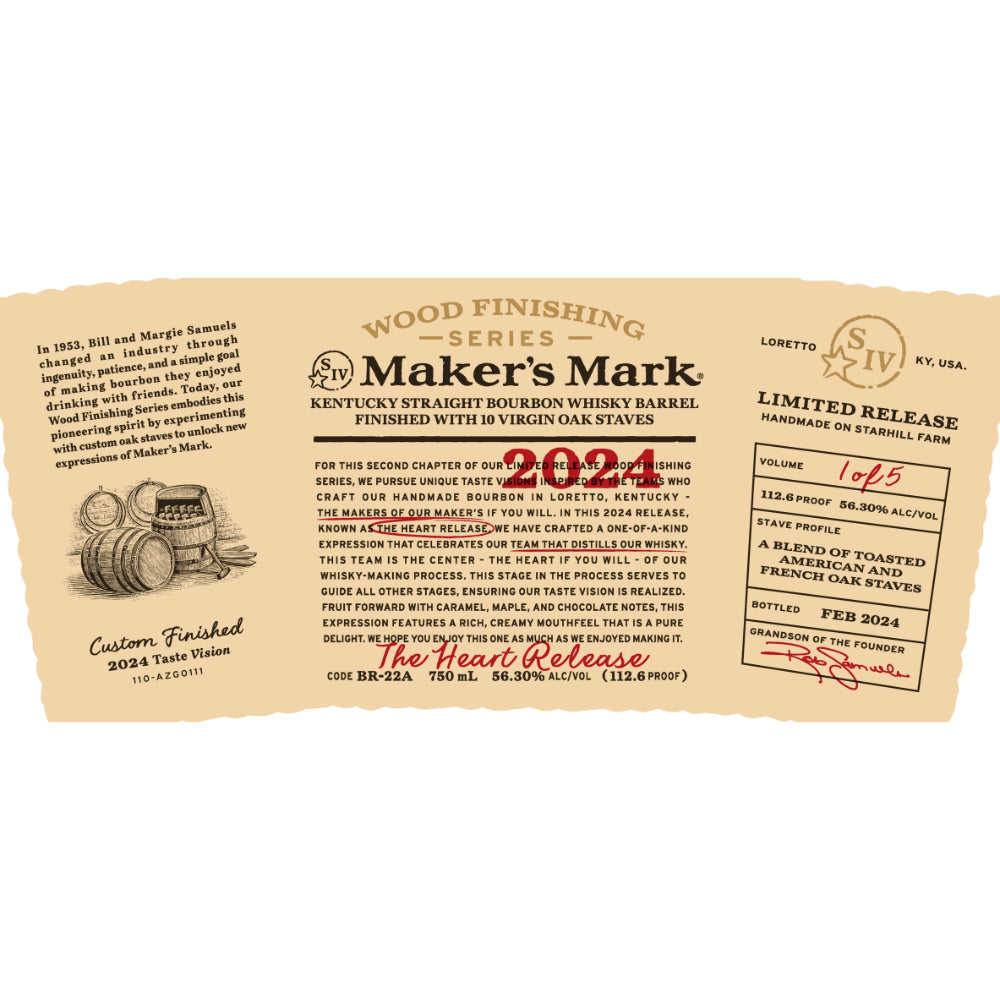 Buy Maker’s Mark Wood Finishing Series 2024 The Heart Release Online -Craft City