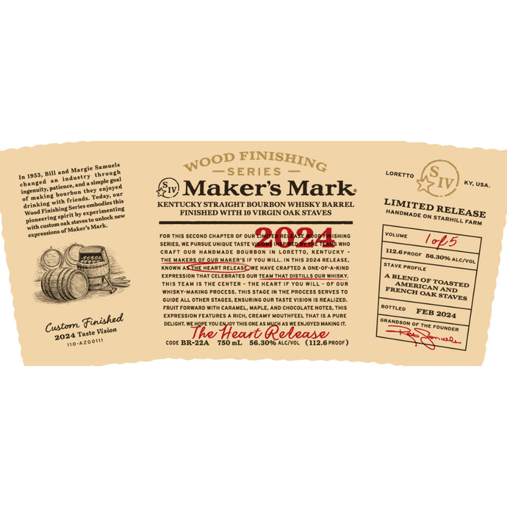 Buy Maker’s Mark Wood Finishing Series 2024 The Heart Release Online -Craft City