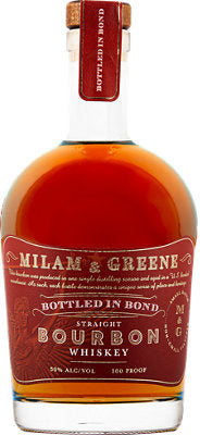 Buy Milam & Greene Straight Bourbon Bottled In Bond 4 Yr 100 750ML Online -Craft City