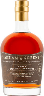 Buy Milam & Greene Straight Bourbon Very Small Batch Finished With Charred French Oak 108 750ML Online -Craft City