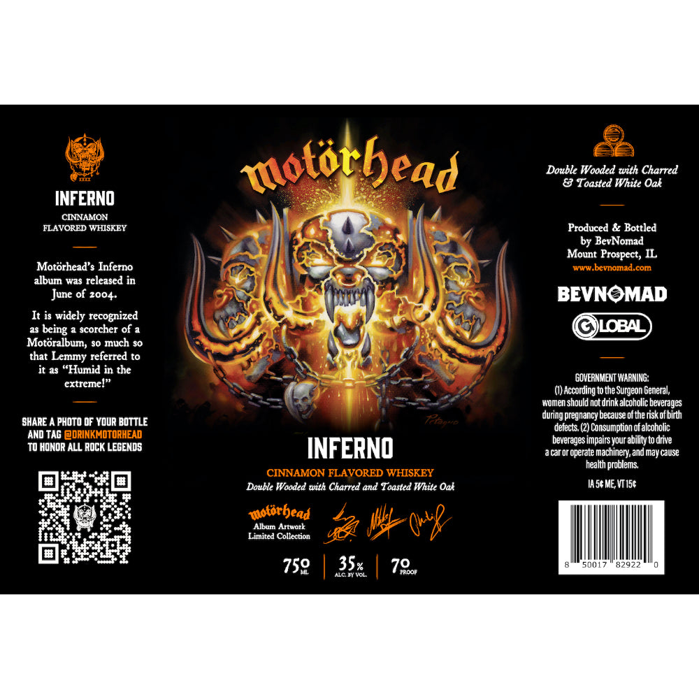 Buy Motörhead Inferno Cinnamon Whiskey Limited Edition Online -Craft City