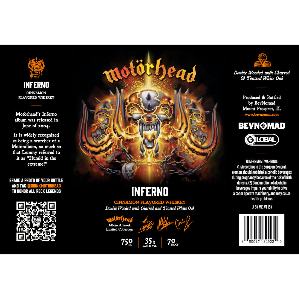 Buy Motrhead Inferno Cinnamon Whiskey Limited Edition Online -Craft City