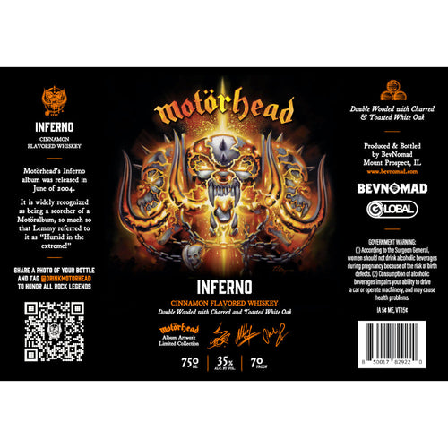 Buy Motrhead Inferno Cinnamon Whiskey Limited Edition Online -Craft City