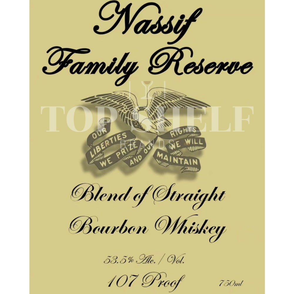 Buy Nassif Family Reserve Blend of Straight Bourbon Batch 1 Online -Craft City