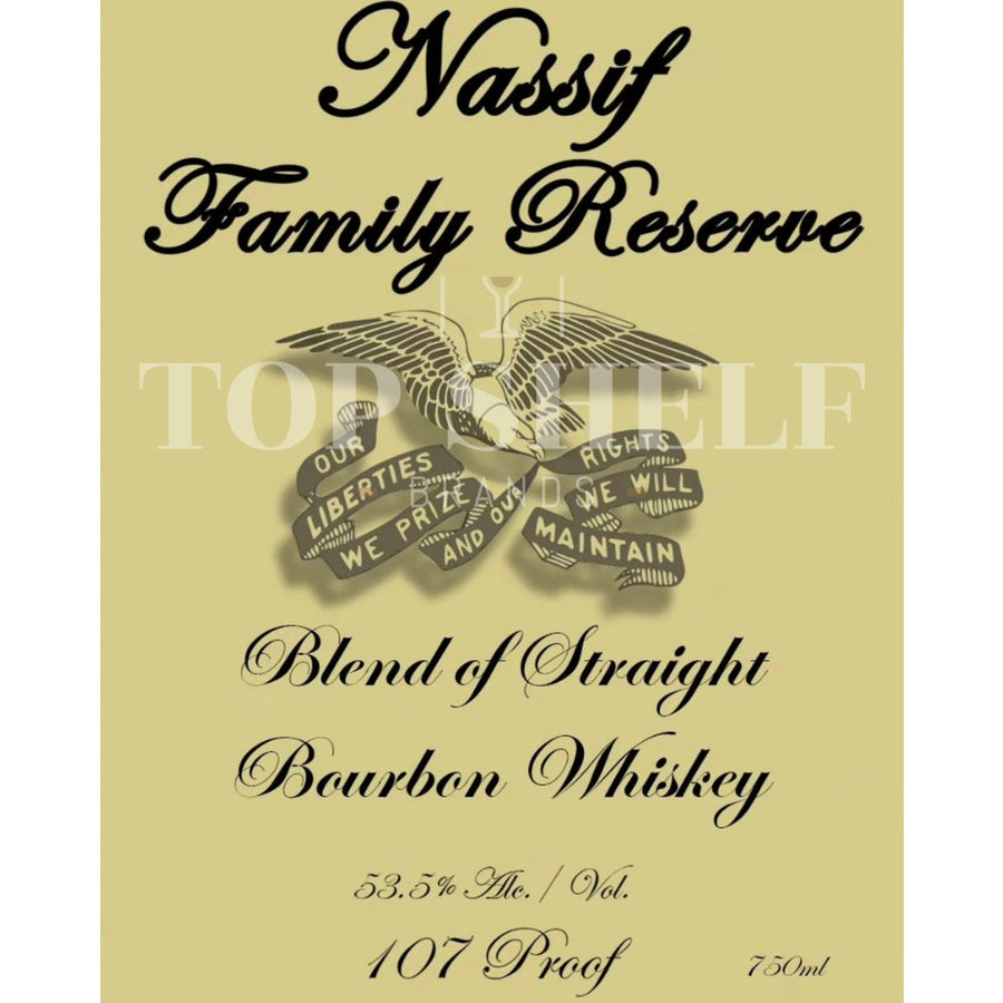 Buy Nassif Family Reserve Blend of Straight Bourbon Batch 1 Online -Craft City