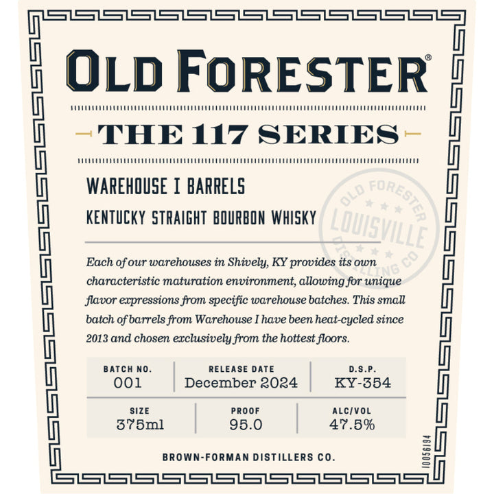 Buy Old Forester The 117 Series Warehouse I Barrels Straight Bourbon Online -Craft City