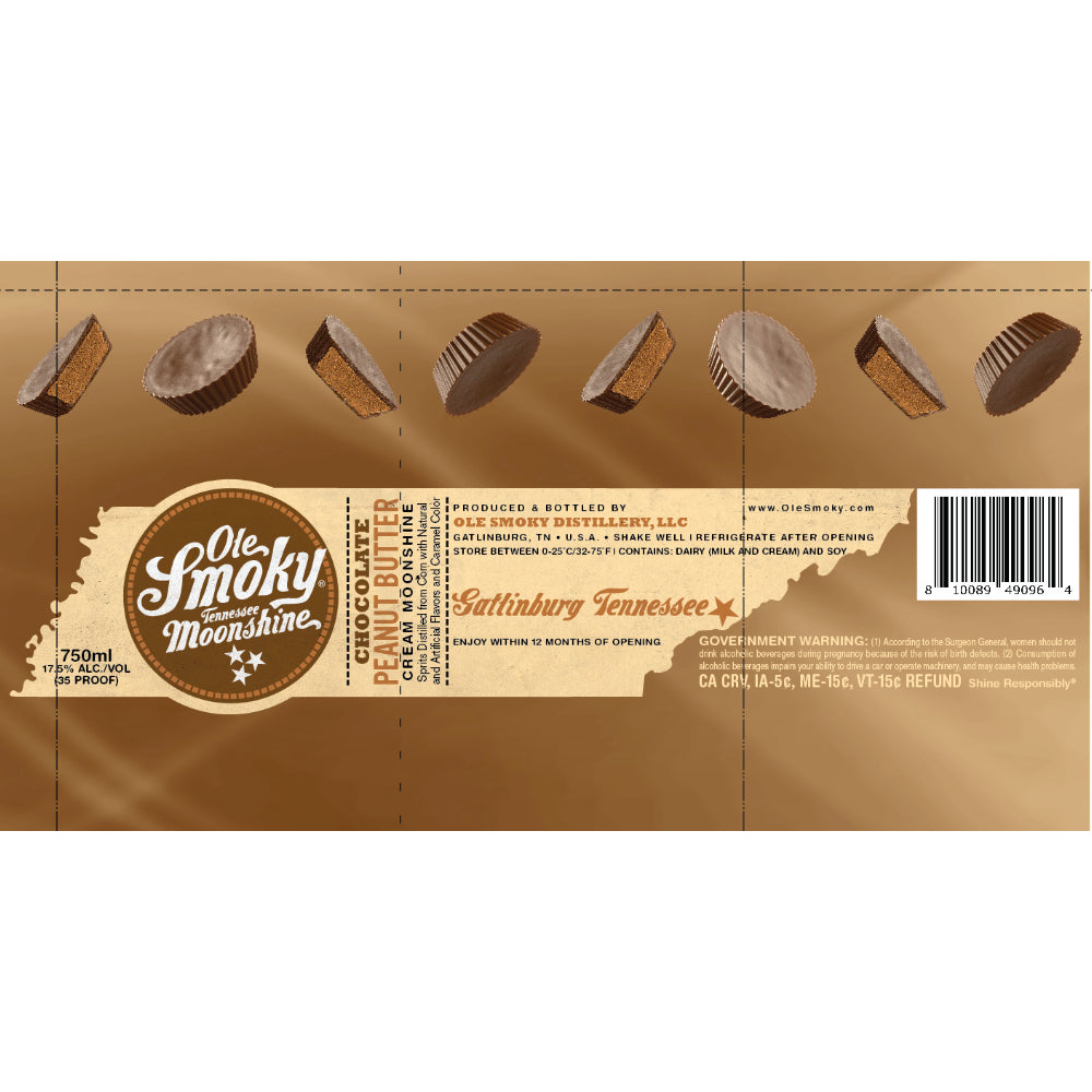 Buy Ole Smoky Chocolate Peanut Butter Cream Moonshine Online -Craft City