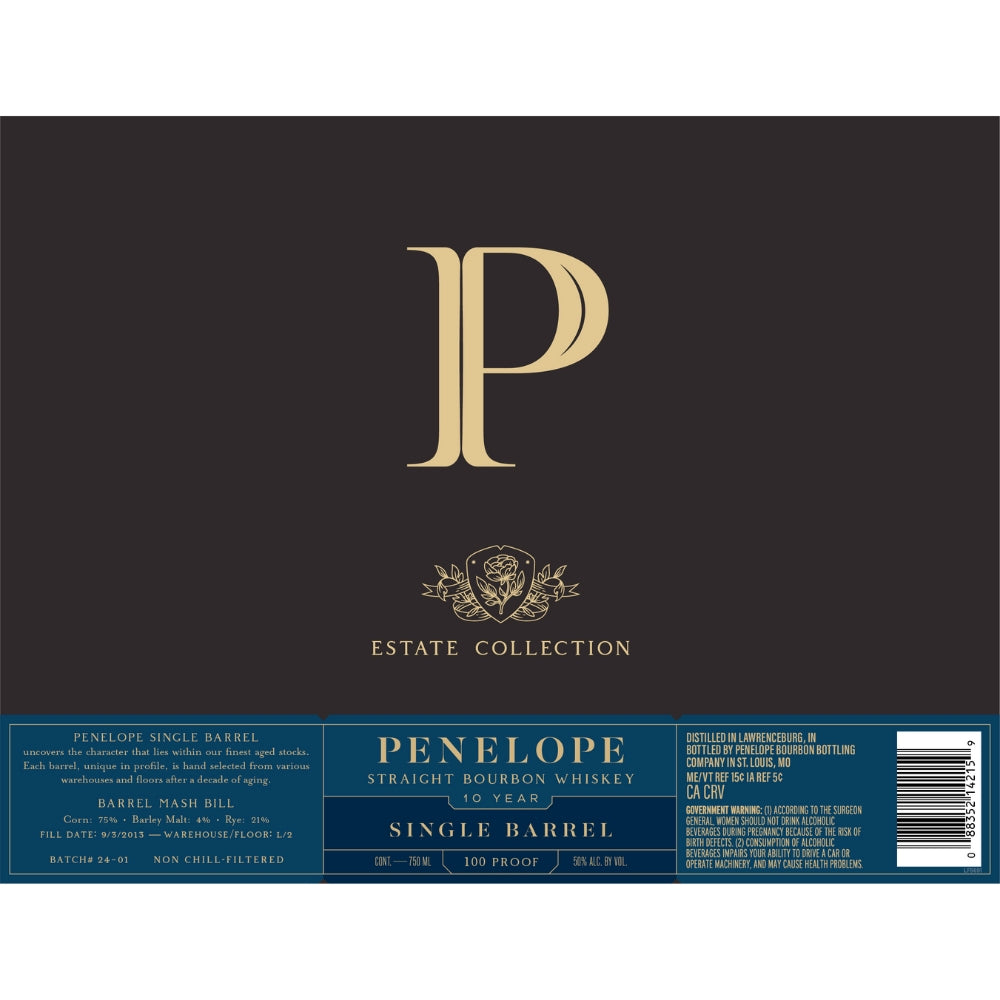 Buy Penelope Estate Collection 10 Year Old Single Barrel Bourbon Online -Craft City