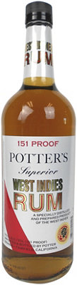 Buy Potter'S Overproof Rum 151 1L Online -Craft City