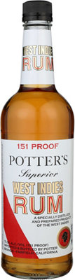 Buy Potter'S Overproof Rum Superior 151 750ML Online -Craft City