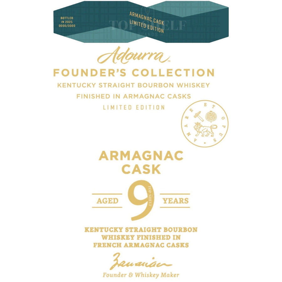 Buy Rabbit Hole Founderôs Collection Adourra 9 Year Old Bourbon Online -Craft City