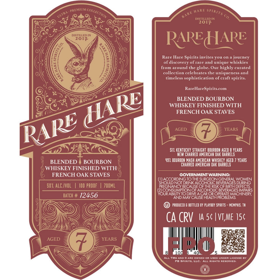 Buy Rare Hare 7 Year Old Bourbon Finished with French Oak Staves Online -Craft City