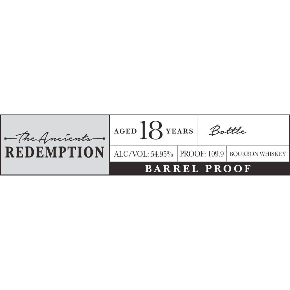 Buy Redemption The Ancients 18 Year Old Bourbon Online -Craft City