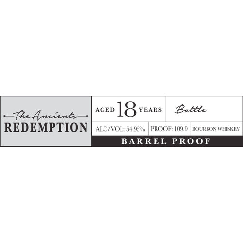 Buy Redemption The Ancients 18 Year Old Bourbon Online -Craft City