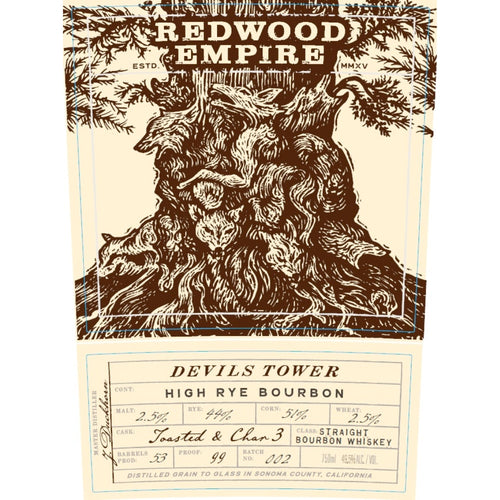 Buy Redwood Empire Devils Tower High Rye Bourbon Batch 002 Online -Craft City