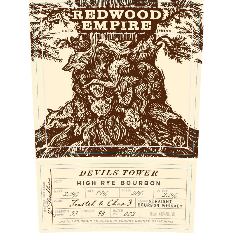Buy Redwood Empire Devils Tower High Rye Bourbon Batch 002 Online -Craft City
