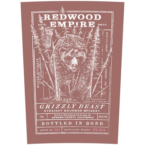 Buy Redwood Empire Grizzly Beast Straight Bourbon Batch 004 Online -Craft City