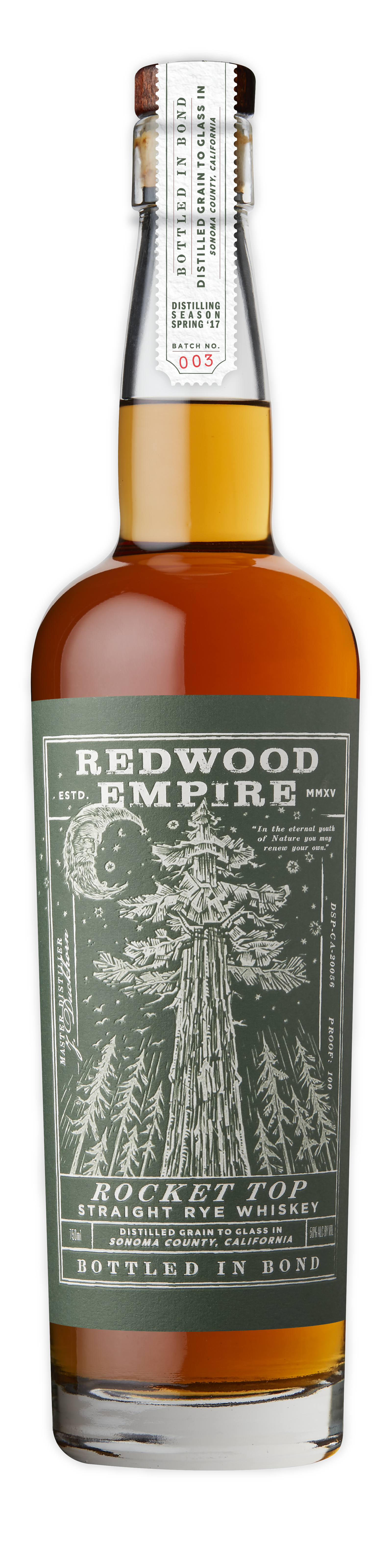 Buy Redwood Empire Rye Rocket Top Bottled In Bond 750 Online -Craft City