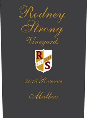Buy Rodney Strong Malbec Reserve Sonoma County 2018 750ML Online -Craft City