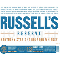 Buy Russellôs Reserve 13 Year Old Bourbon Spring 2025 Online -Craft City