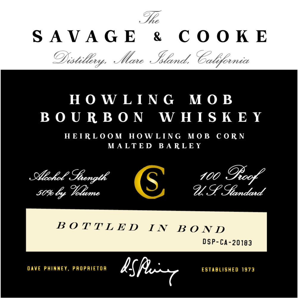 Buy Savage & Cooke Bottled in Bond Howling Mob Bourbon Online -Craft City