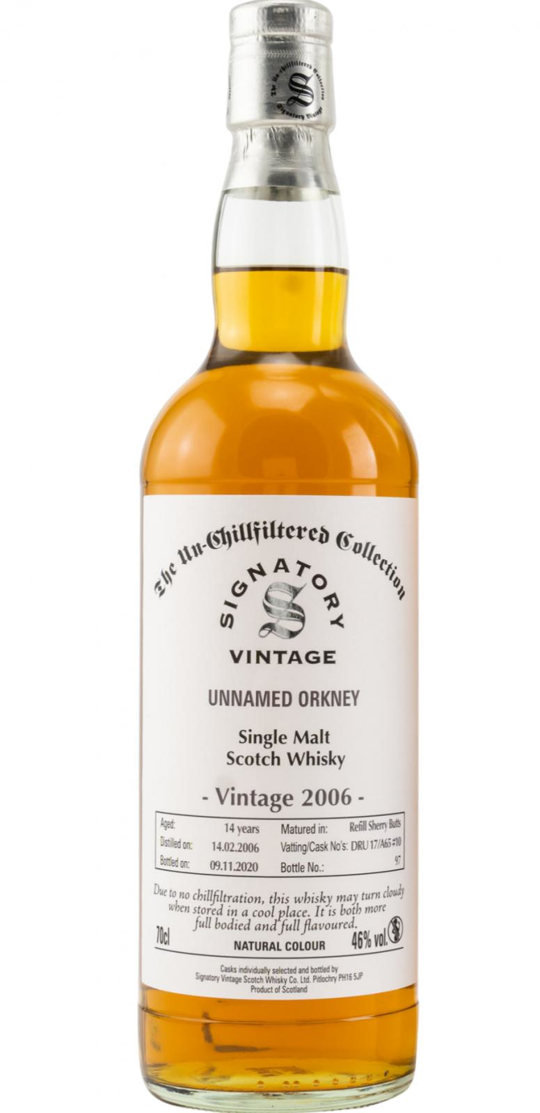 Buy Signatory Unnamed Orkney Higpk 750ML Online -Craft City