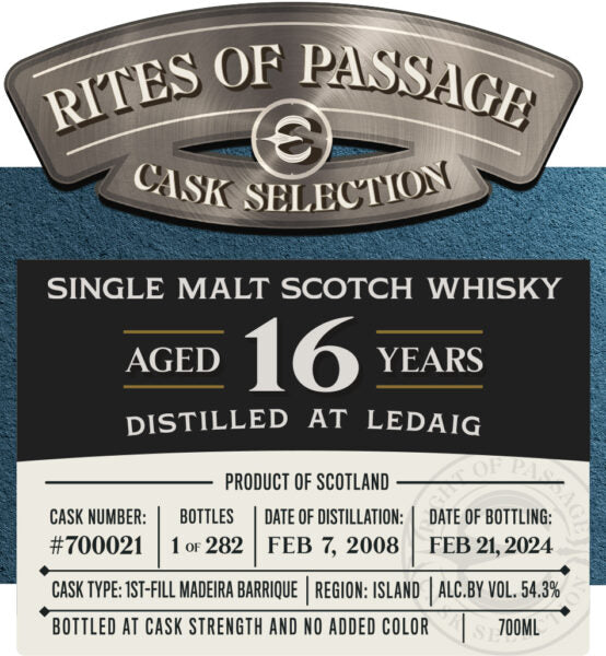 Buy Single Malt Scotch Whisky, 'Ledaig 16 Year' Online -Craft City