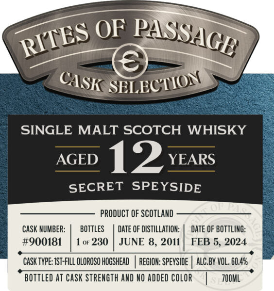 Buy Single Malt Scotch Whisky, 'Secret Speyside 12 Year' Online -Craft City