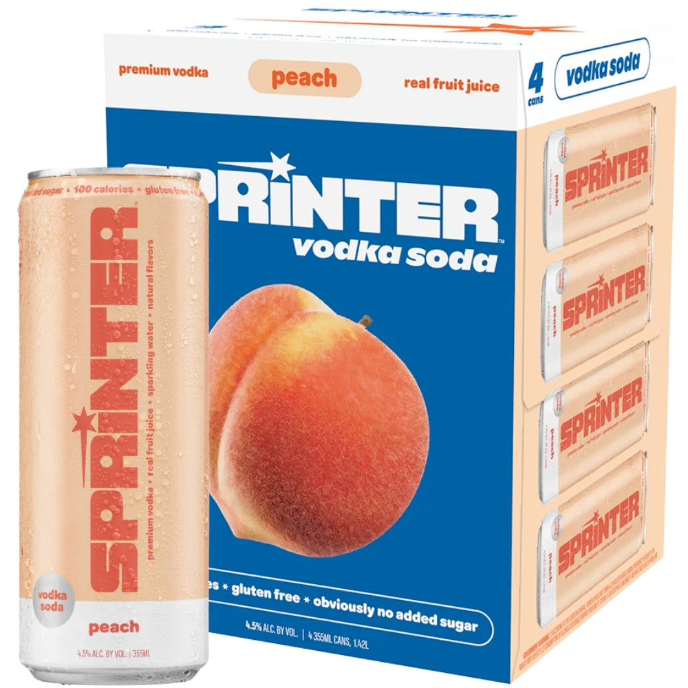 Buy Sprinter Peach Vodka Soda 4pk By Kylie Jenner Online -Craft City