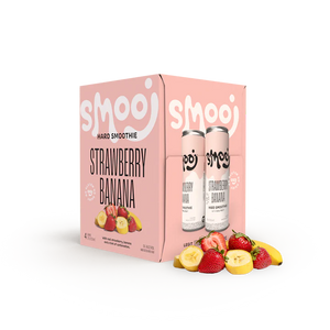 Smooj Strawberry Banana Hard Seltzer Smoothie 4PK