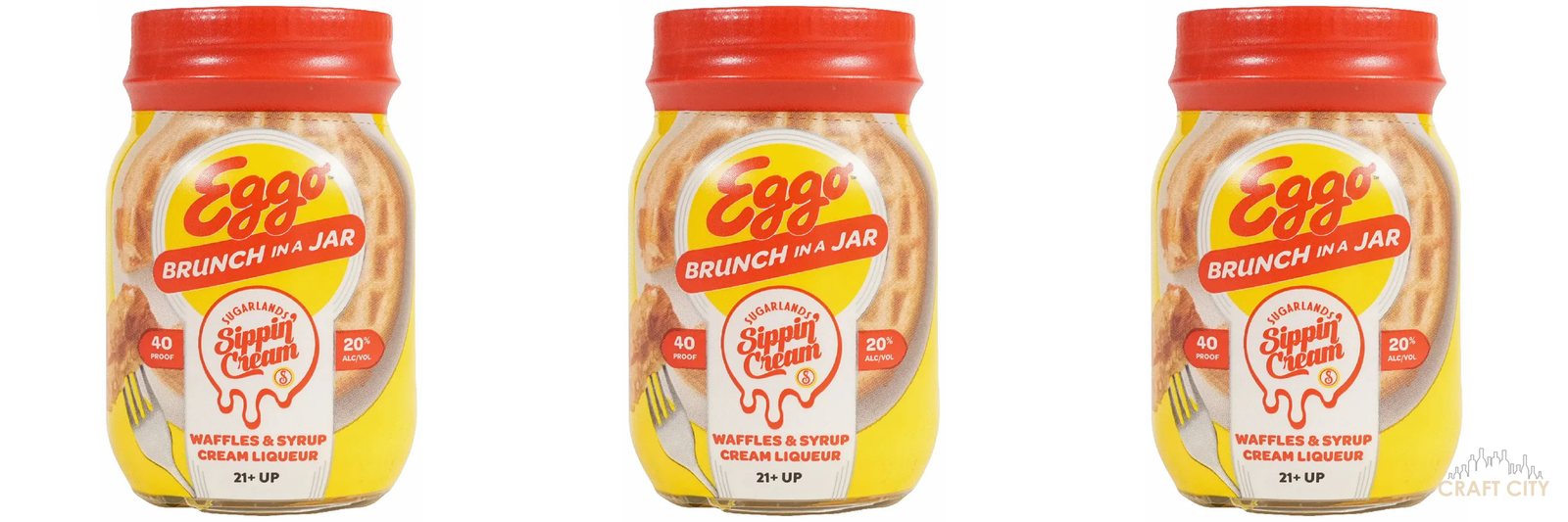 Buy Sugarlands Eggoë Brunch in a Jar Waffles & Syrup Sippin' Cream 50ml Mini Shot Online -Craft City